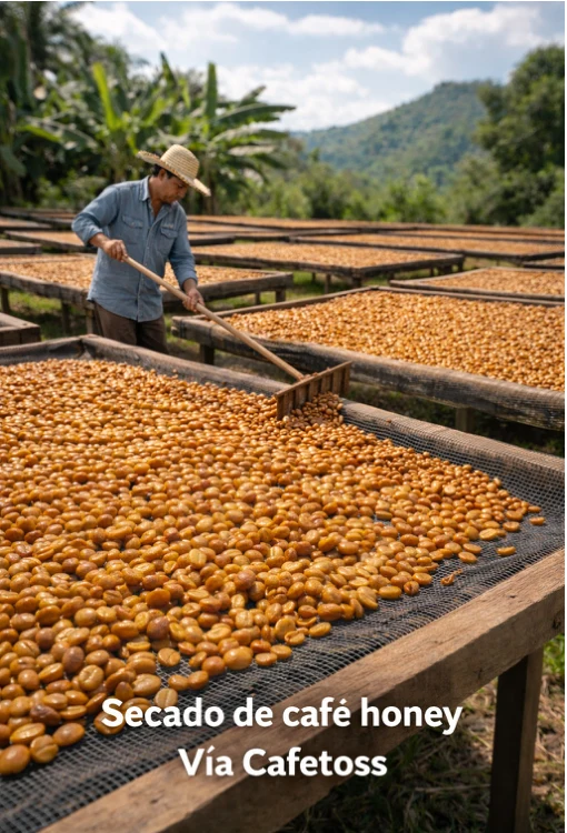 Secado honey en camas africanas
